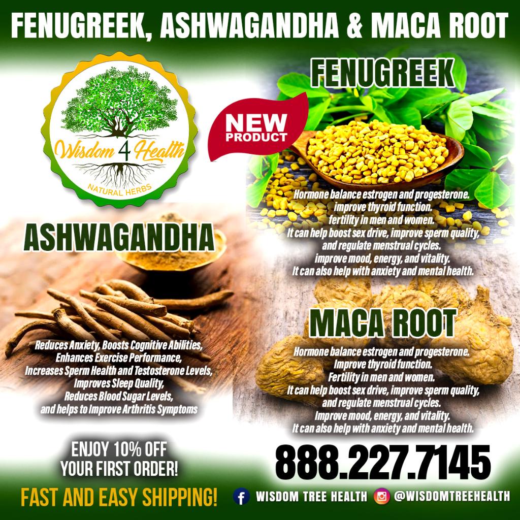 Fenugreek, Ashwagandha, and Macaroot