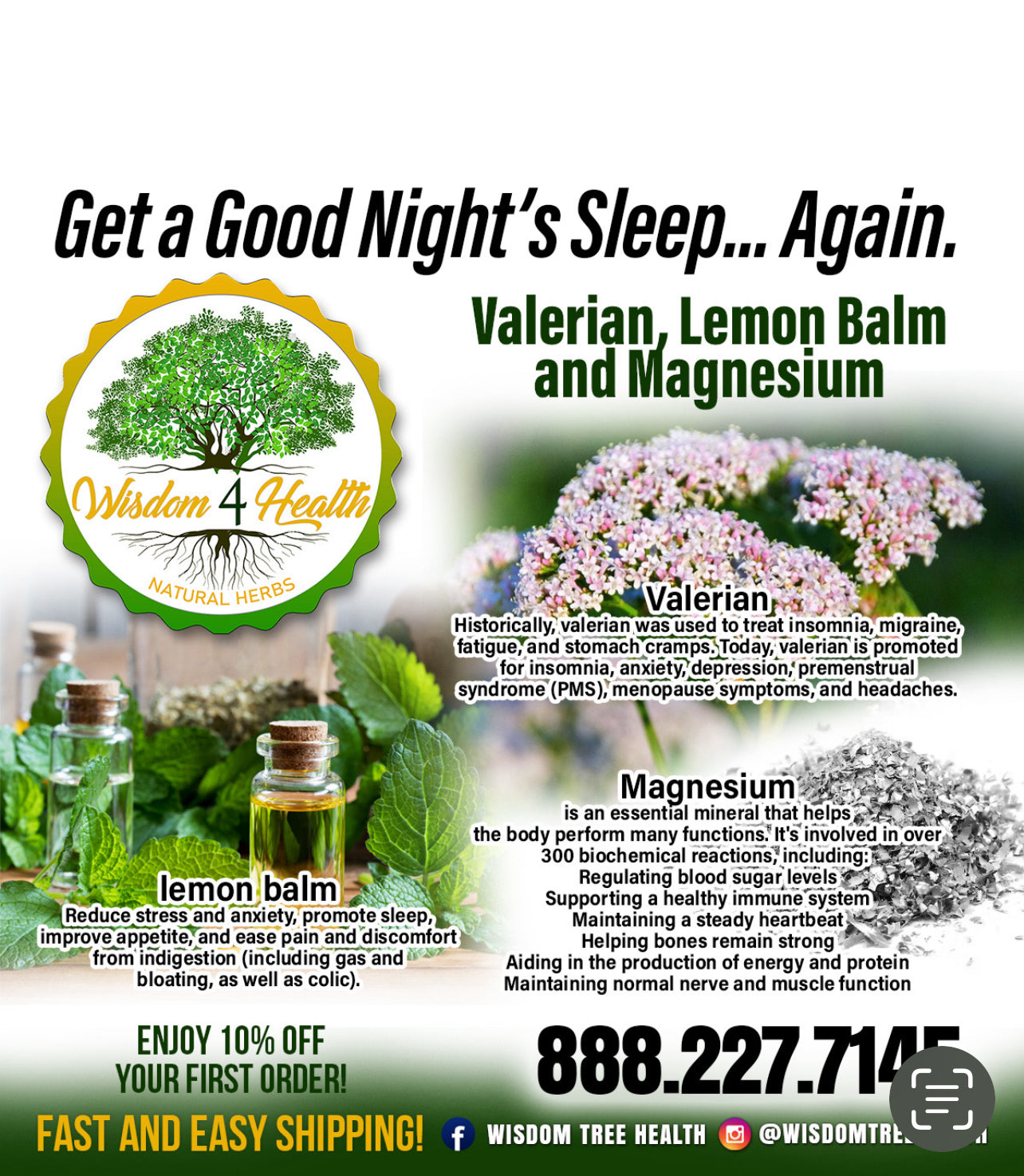 Valerian, Lemon Balm and Magnesium